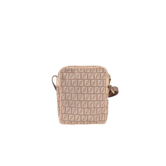 FENDI Light Pink Zucca Messenger Crossbody Bag C-A27658 - Picture 3 of 9